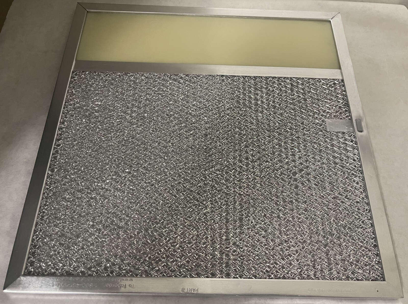 Range Hood Grease Filter 11-7/16 X 11-13/16 X 3/8 Inches W/Lens