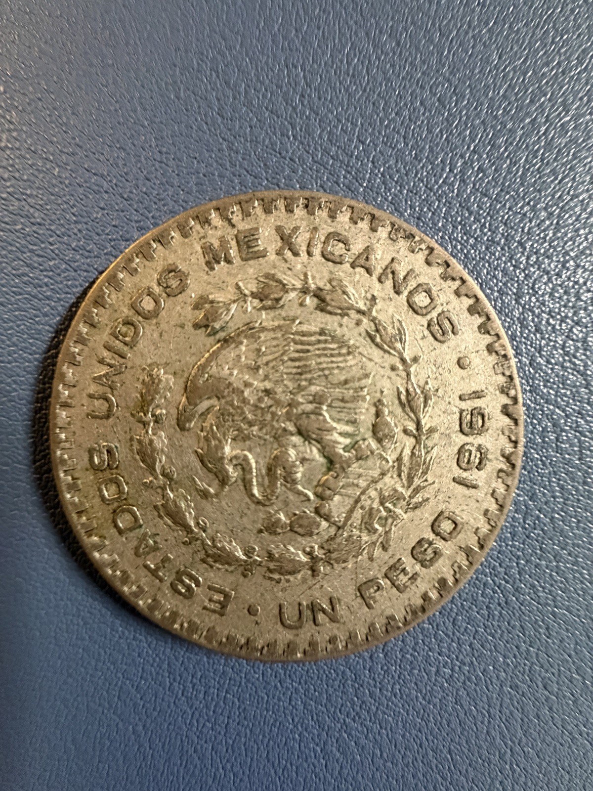 1961 Mexico 1 Peso, Silver Coin, Estados Unidos Mexicanos
