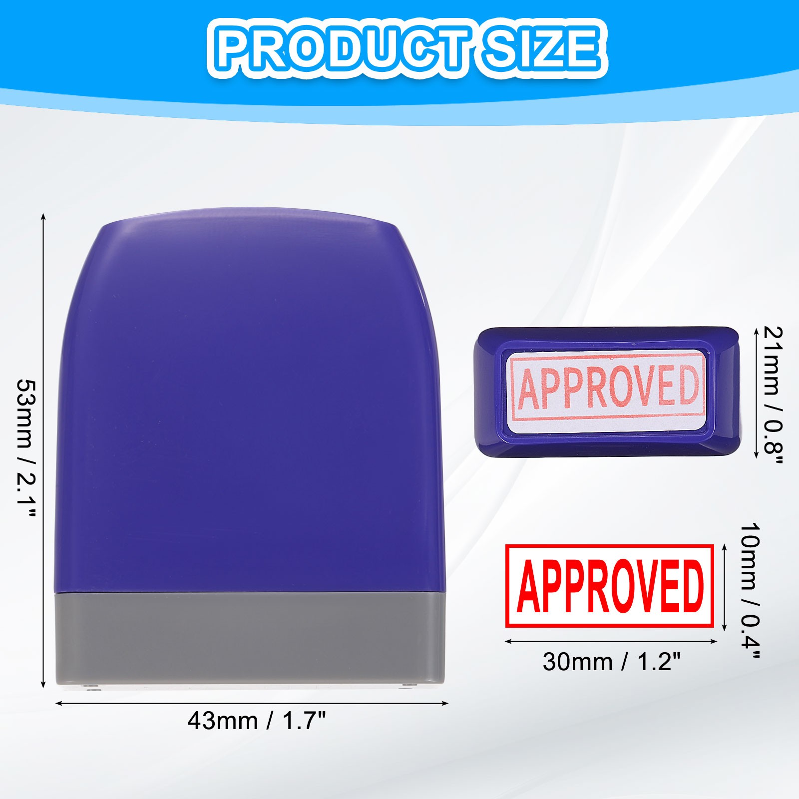 APPROVED Notice Stamp Self Inking, Purple