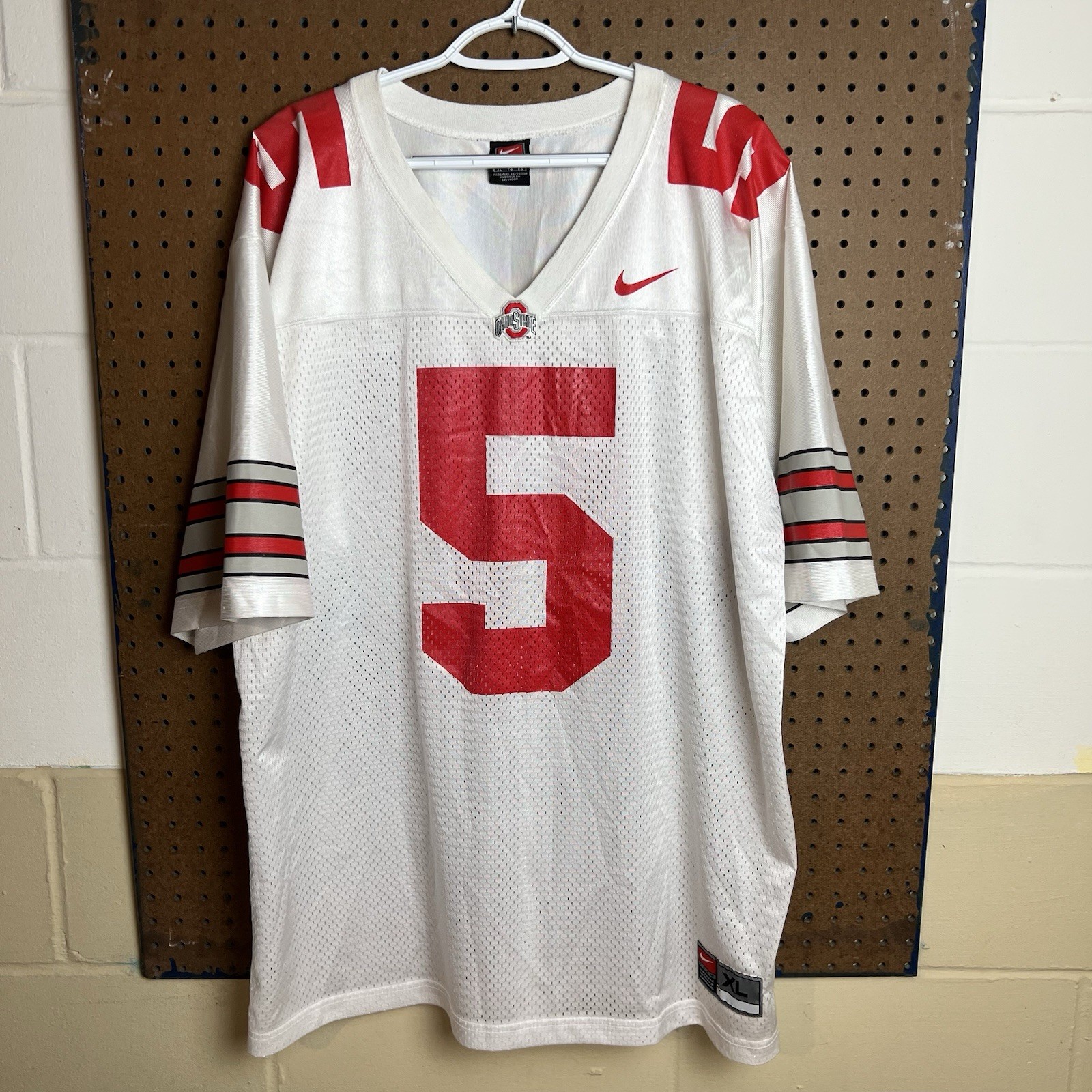 Vintage Nike Ohio State Buckeyes Jersey Mens XL White Football OSU College