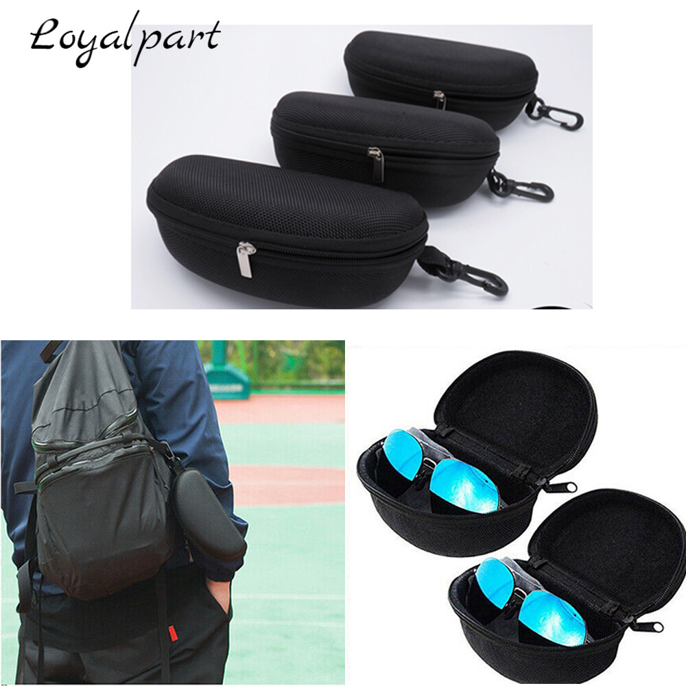 Sunglasses Box Protector Travel Hard Eyeglass Zipper With Belt Clip Glasses Case