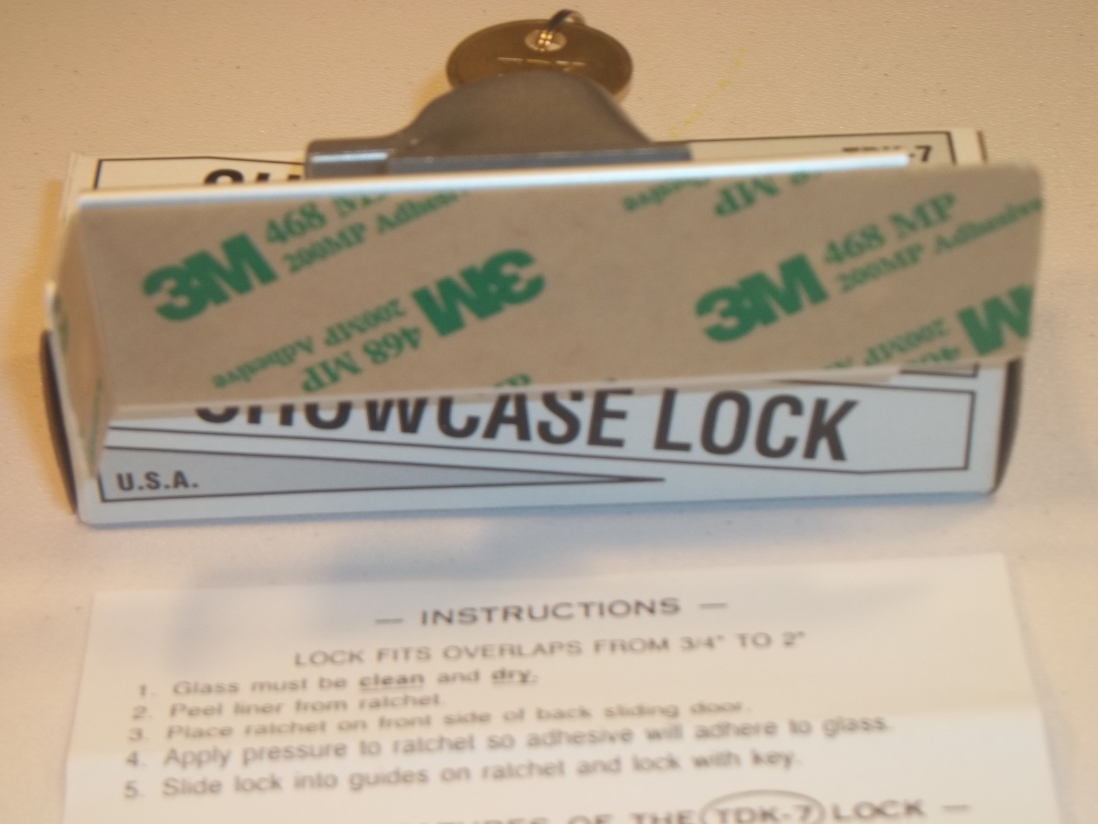 TDK-7 Stick-On Showcase Lock Key #61