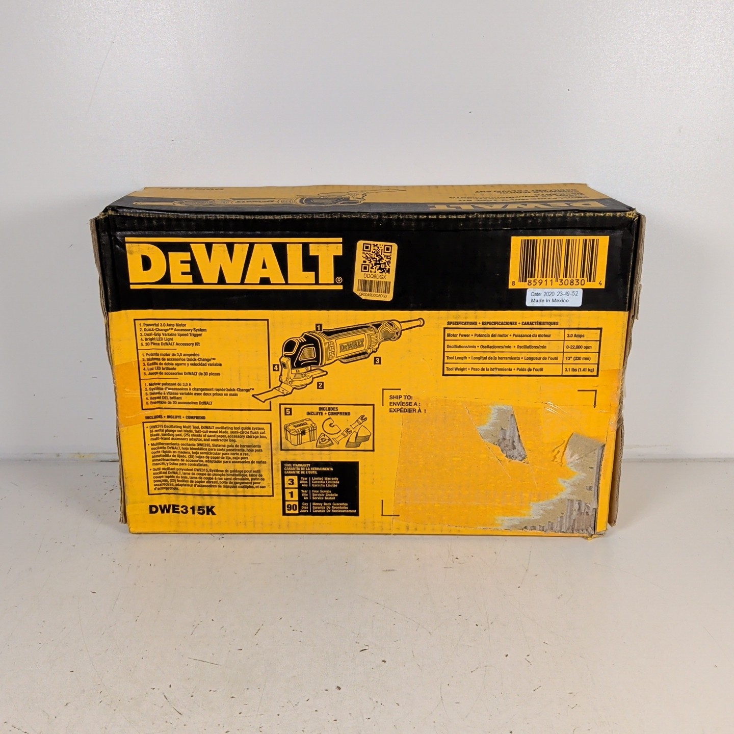 DEWALT DWE315K Oscillating Multi-Tool Kit 3-Amp Variable Speed Corded Power Tool