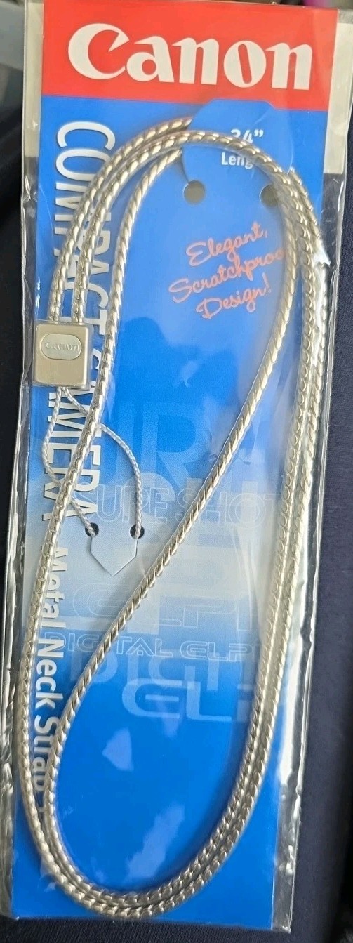 Canon Compact Camera 34” Metal Neck Strap 1, Made in Japan, New In Package