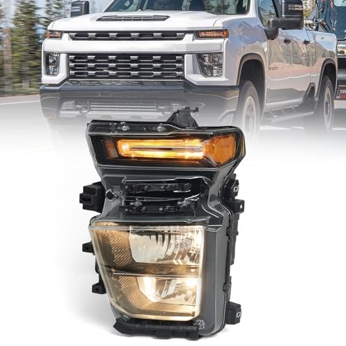 Halogen Headlight Assembly Pair Compatible with Chevy Left Driver Side