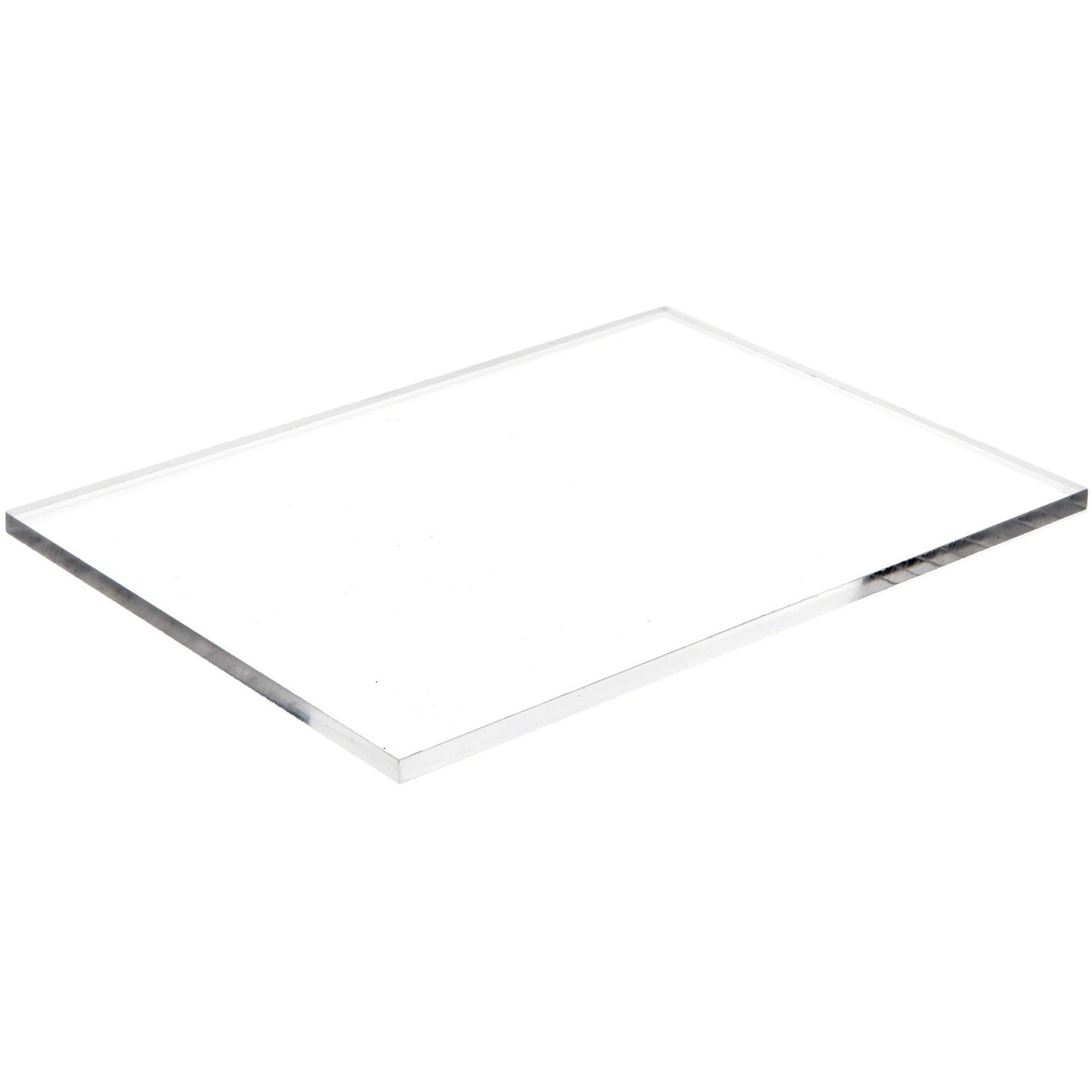 Plymor Clear Acrylic Rectangular Display Base, 8" W x 6" D x 0.25" H