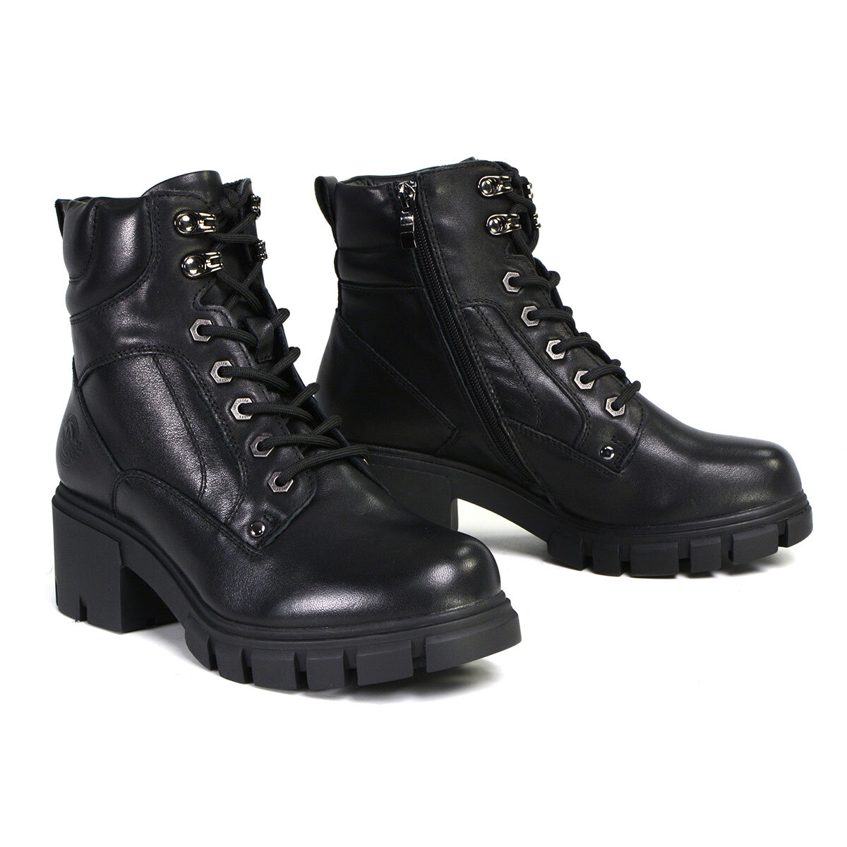 Milwaukee Leather Women's Garter Premium Black Lace-Up Fashion Motorcycle Boots