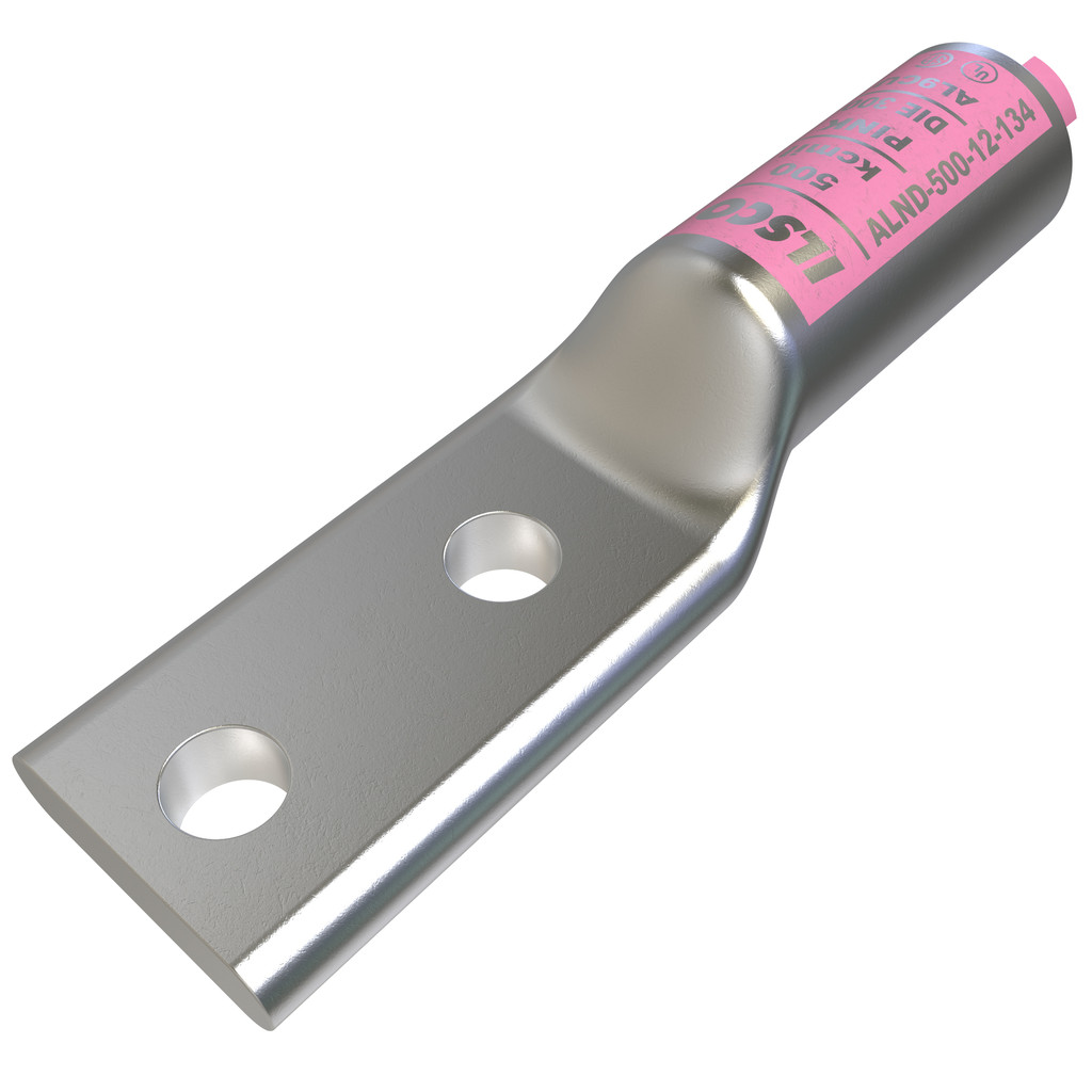 Ilsco Surecrimp Al Compression Lug 500 Kcmil 2 Holes 1/2in Bolt Size