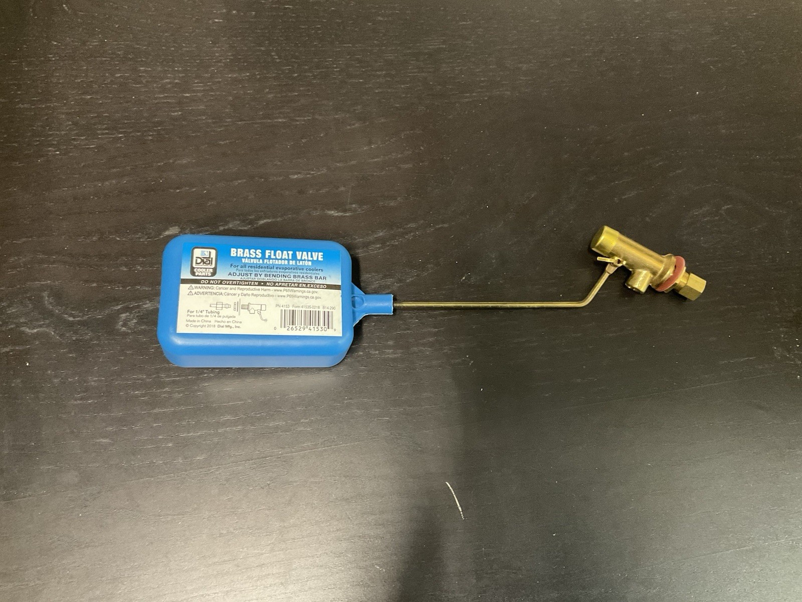 Dial 4153 Brass Plastic Float Valve 1/4-In Compression