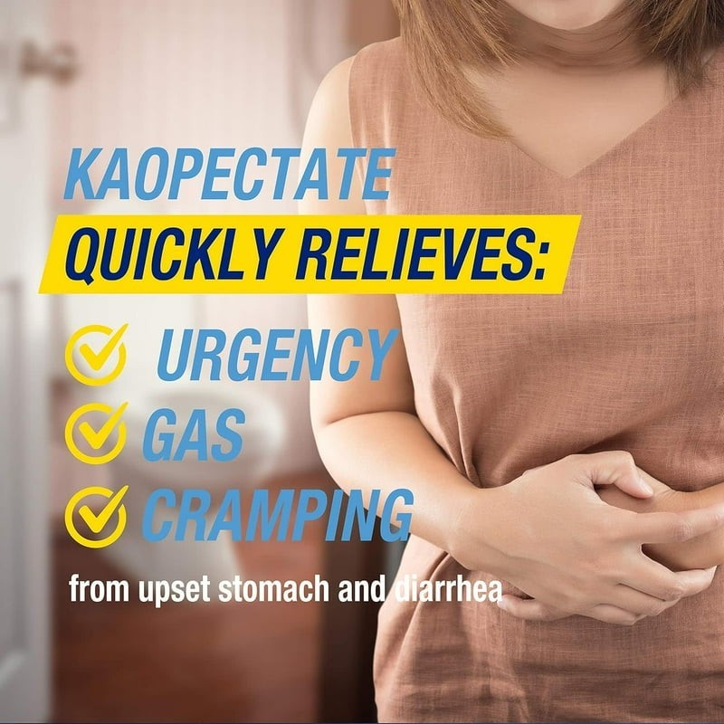 Kaopectate Multi-Symptom Relief Antidiarrheal Upset Stomach 42 Count(2 PACK)