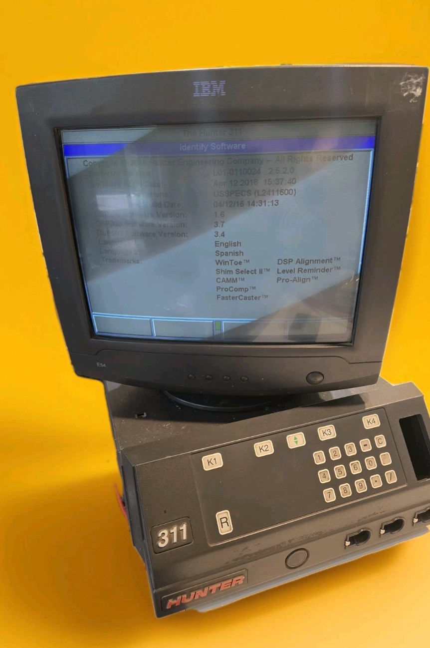 Hunter 311 Wheel Aligner Console IBM CRT Remote 2016 Software Tested Rare Legacy
