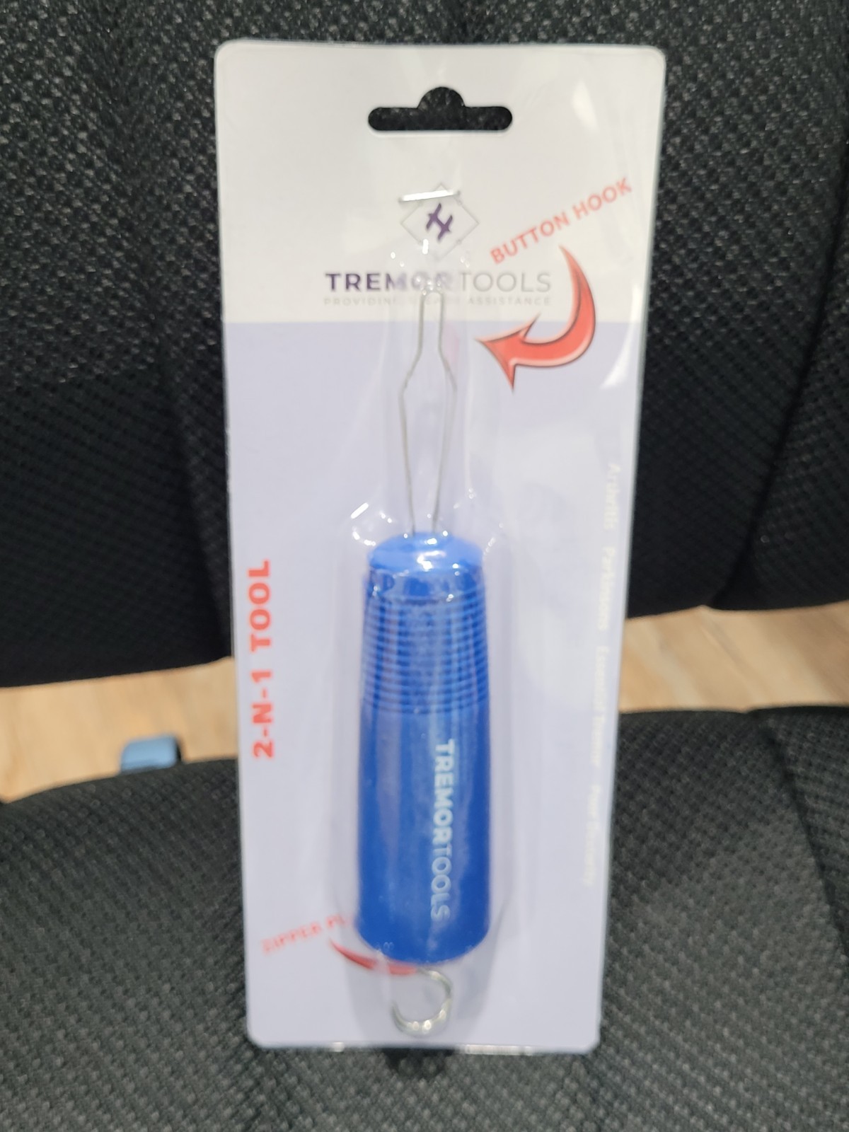 Button Hook Zipper Pull Helper 2-Pack Dressing Aid Tool for Arthritis Tremors