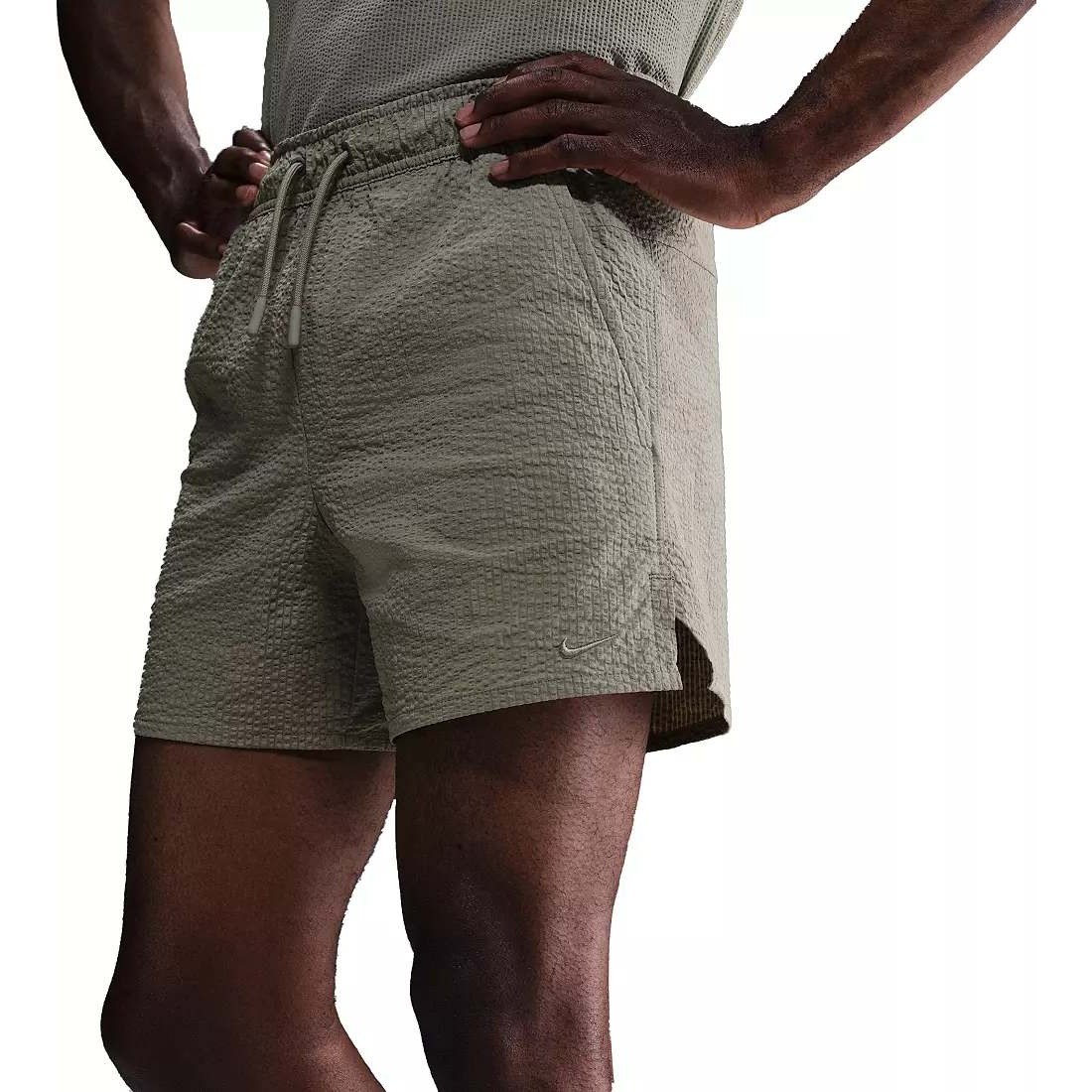 $ 70 - Nike Unlimited Training Shorts Mens L Khaki New 5in Dri-FIT HJ4091-253