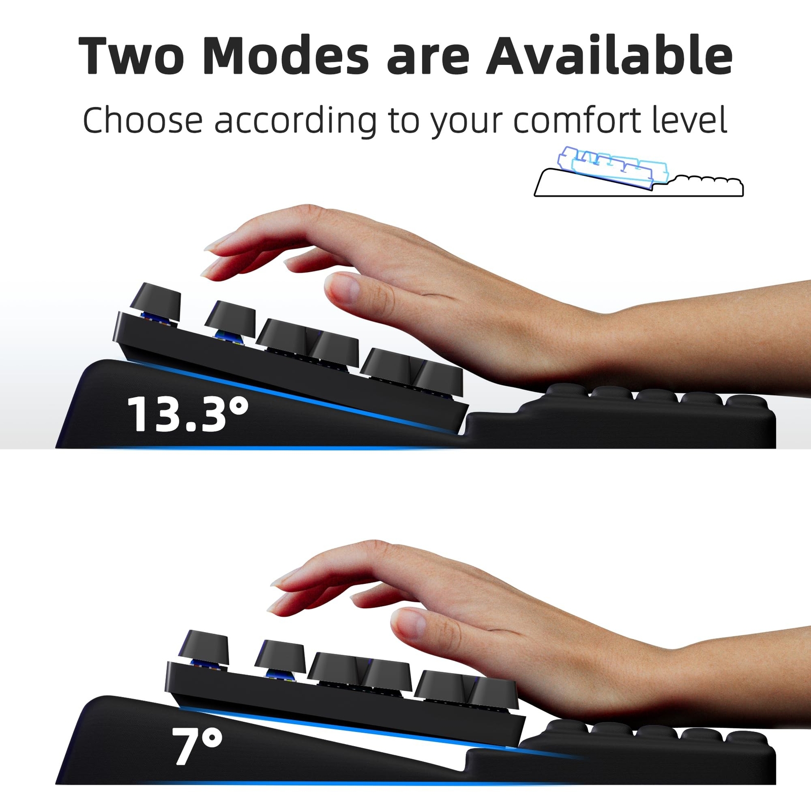 Ospelelf Keyboard Stand with Wrist Rest, Comfy Ergonomic Keyboard Riser Holde...
