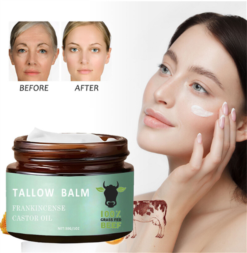 Tallow Balm Moisturizing Cream Frankincense Castor Oil 30g