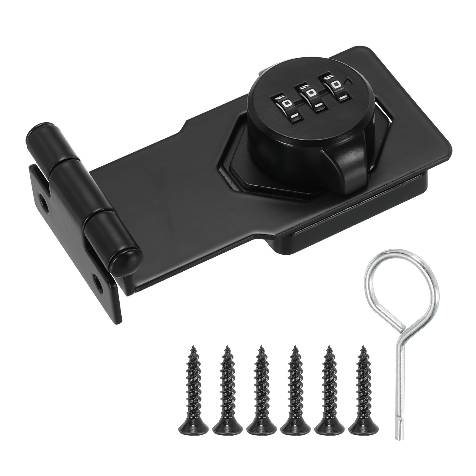 Cabinet Combination Lock, 90 Degrees with 3 Digit Password for Cabinet, Black