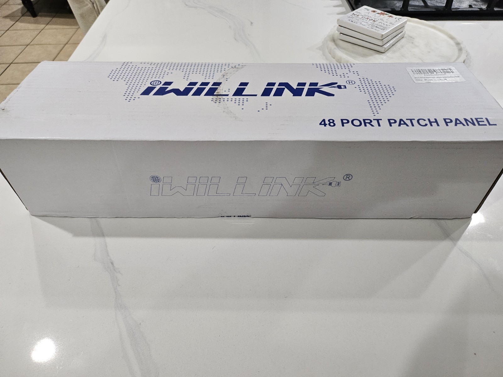 iwillink Blank 48-Port Keystone Patch Panel, 2U 19'' Rackmount/Wallmount wi