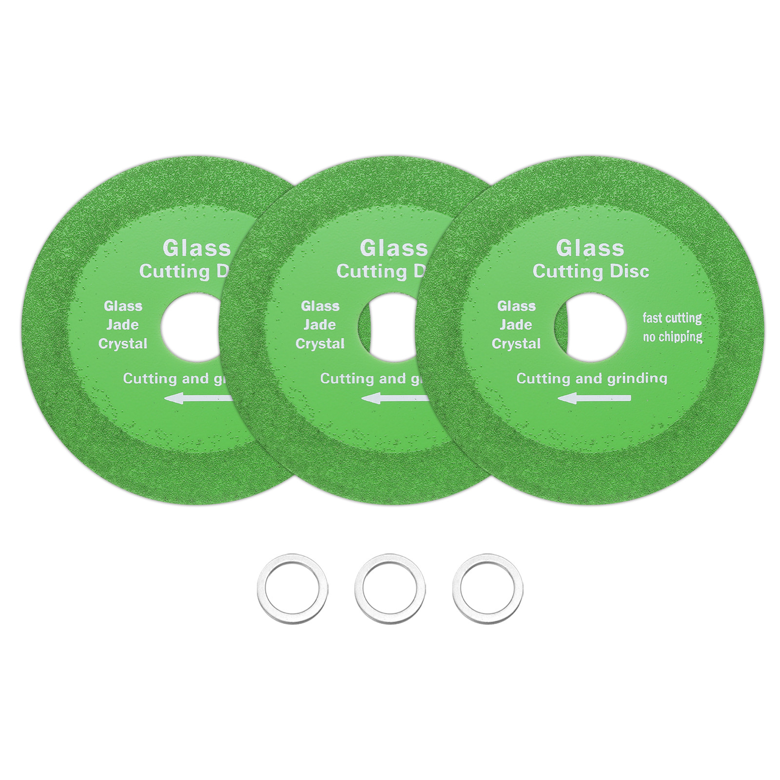 3 Pack Glass Cutting Disc 4 Inch Diamond Cutting Disc with 4/5" Arbor