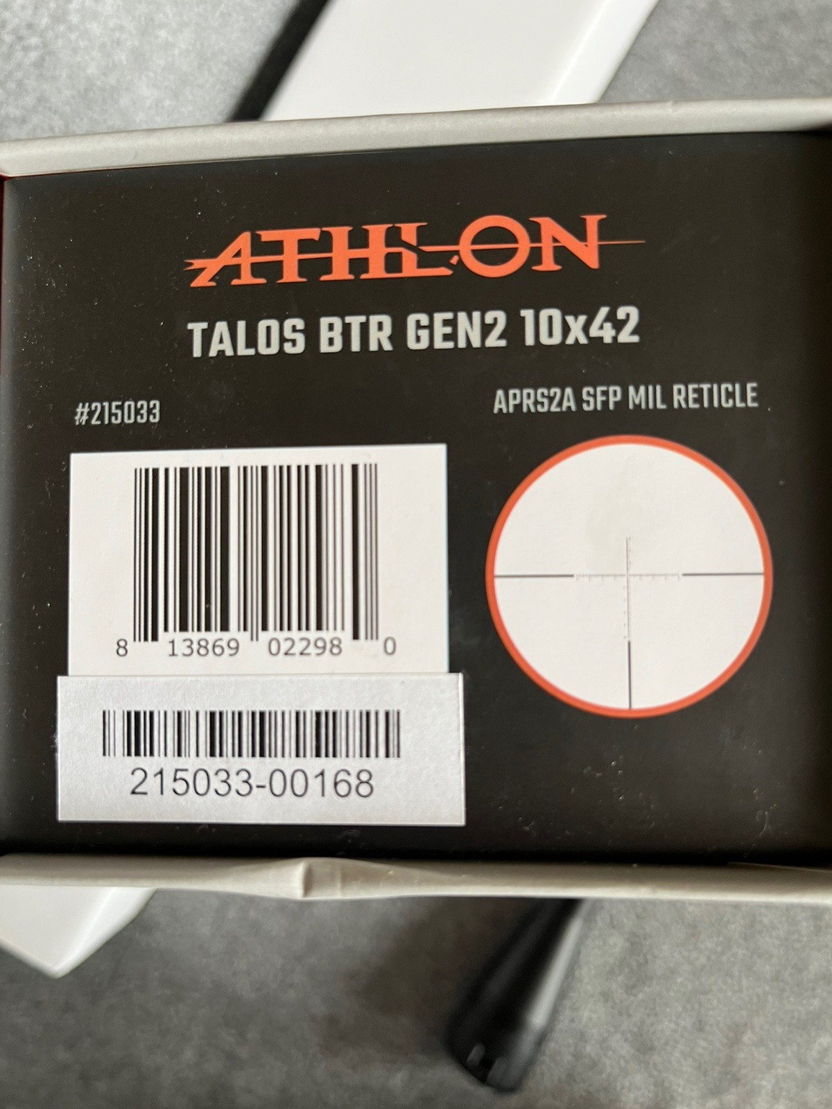 ATHLON TALOS BTR GEN2 10x42 Rifle Scope