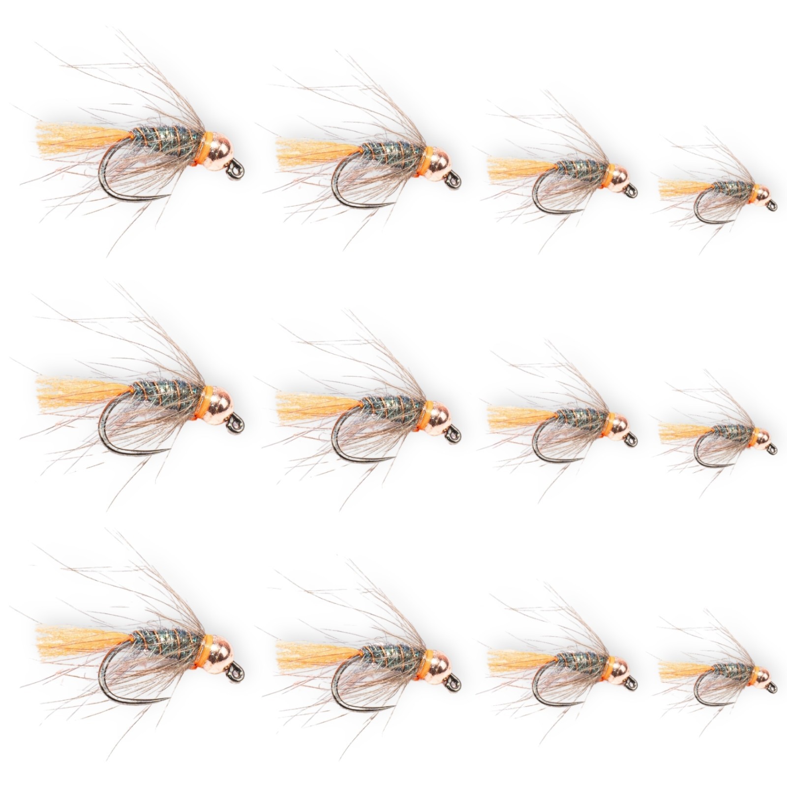 1 Doz (12) - Barbless Blow Torch Nymph 12 Pack – Sizes 12–16 – Euro Trout Flies