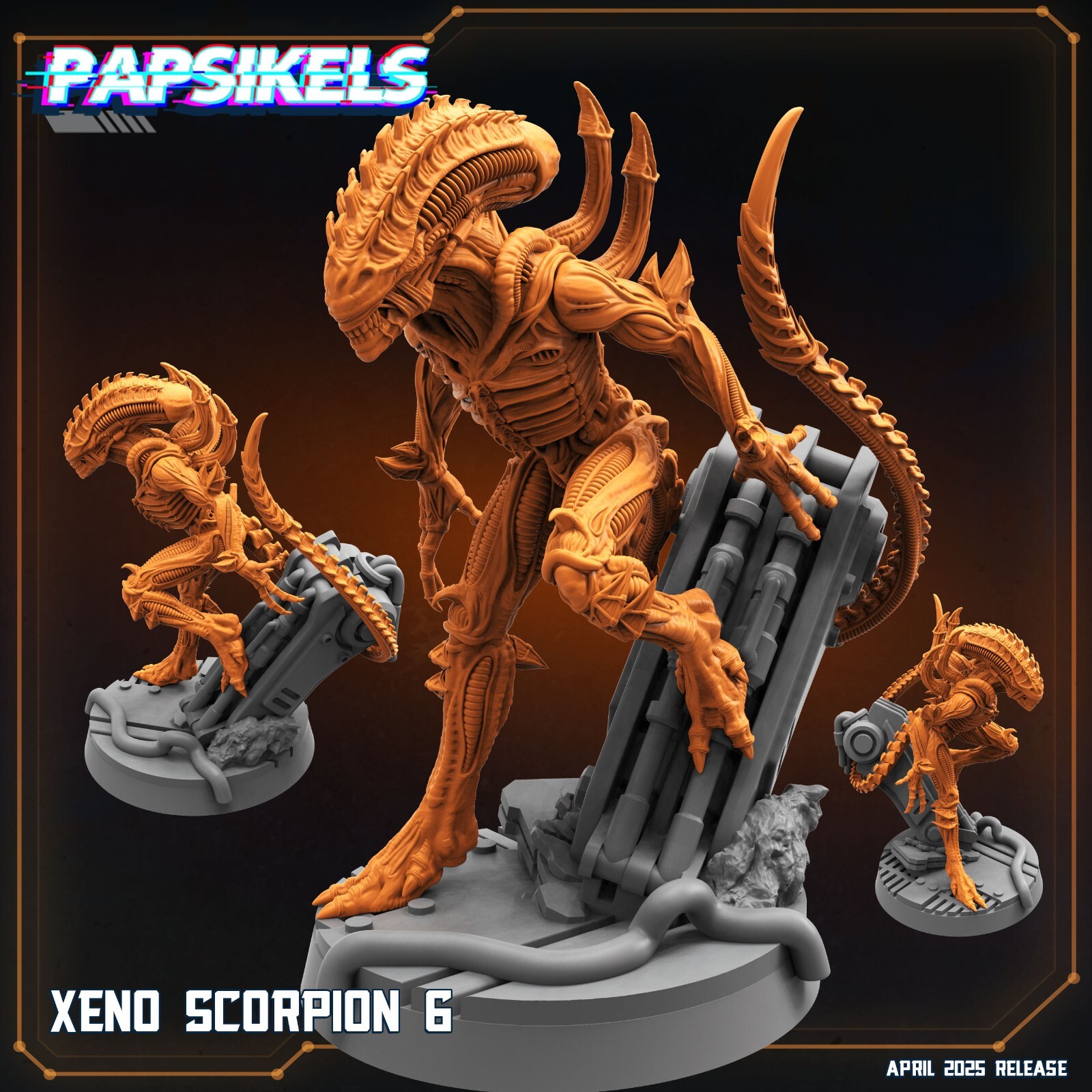 Xeno Scorpion 6 Papsikels Miniature AvP Aliens