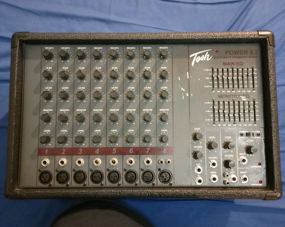 Tosh Power 8.2 Powered Mixer 2 x 200 Watt