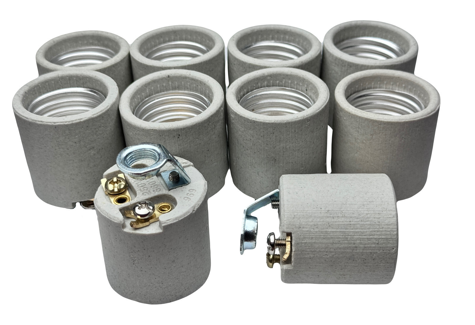 30 Pack - Eaton Medium Base E26 E27 Porcelain Light Socket Lamp Holders 1/8" IPS