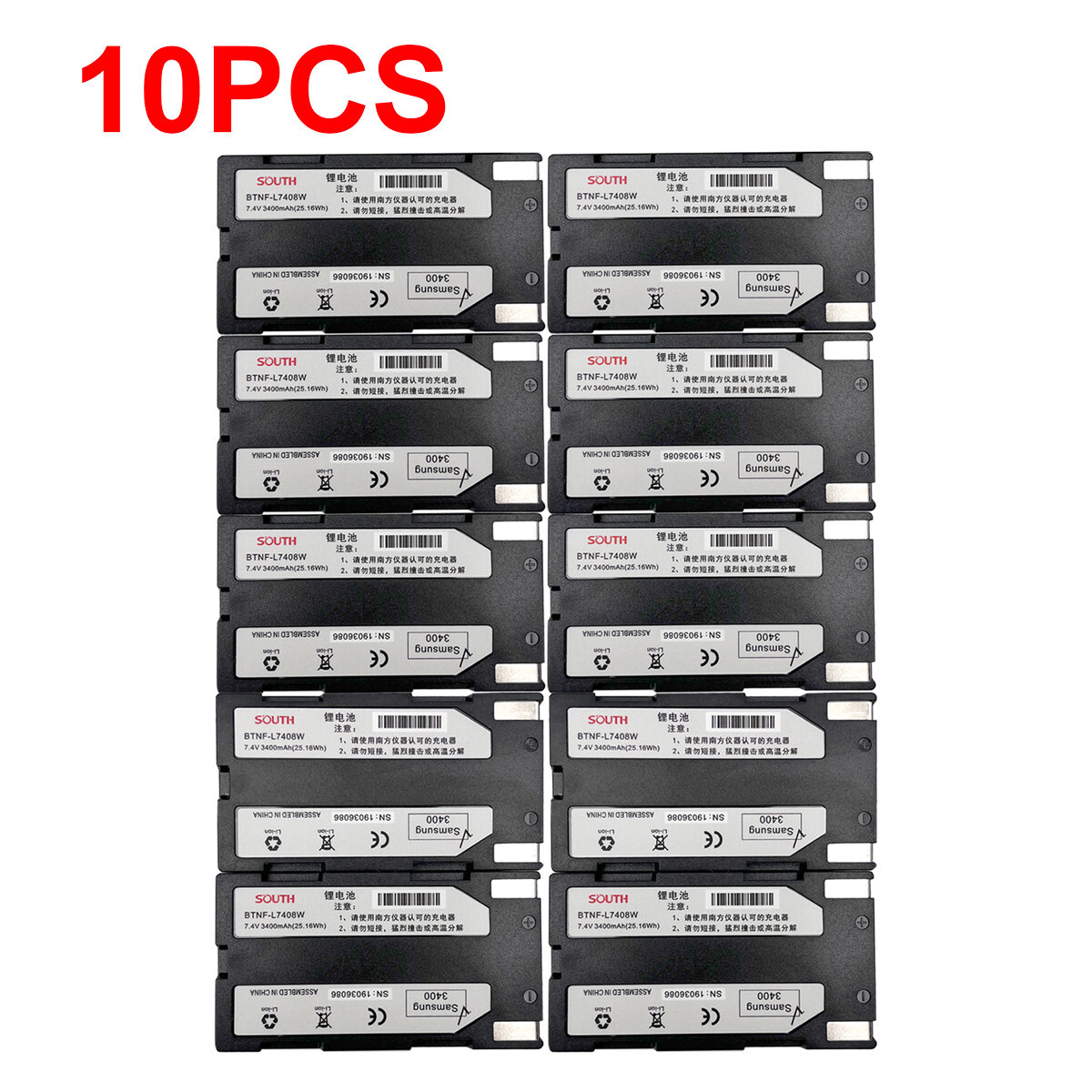 NEW 10PCS SOUTH GNSS L7408W BATTERY FOR S82, S82-T, T20T, K9T, R93T RTK GNSS