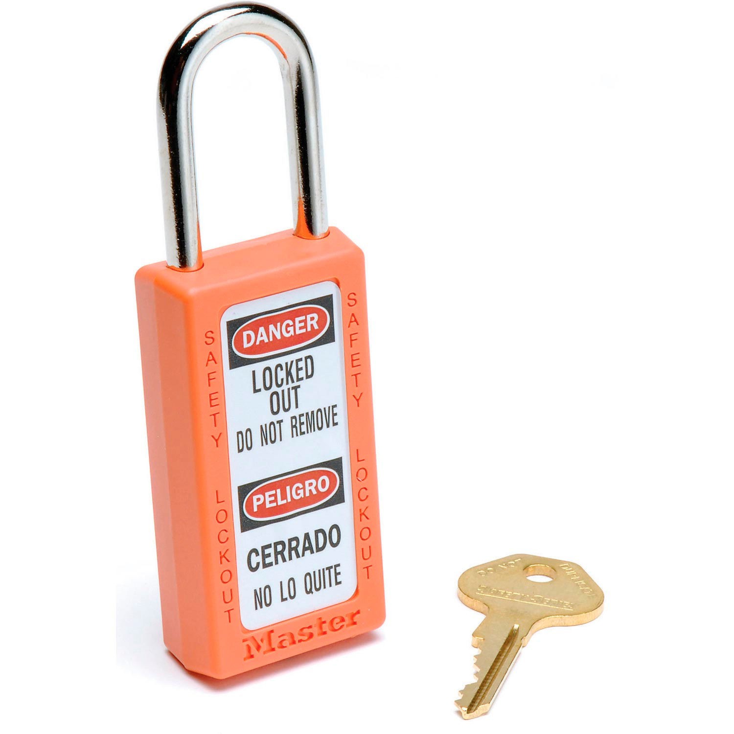 Master Lock Safety 411 Series Zenex Thermoplastic Padlock Orange 1-Pack