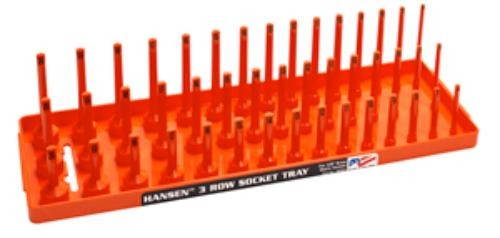 Hansen Global 38063 Xorange 3/8" Dr. Metric 3 Row Multi Length Socket Holder