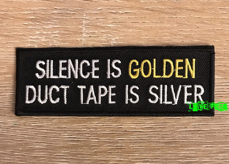 SILENCE IS GOLDEN... BIKER PATCH motorcycle biker patches jacket vest vintage