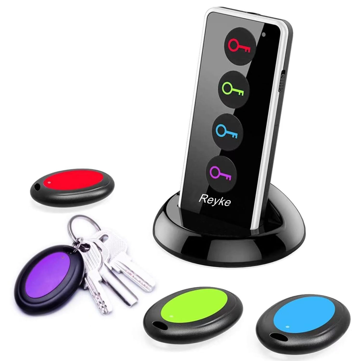 RF Key Finder Wireless Item Locator Tracker 4 Tags 131ft Range 80dB