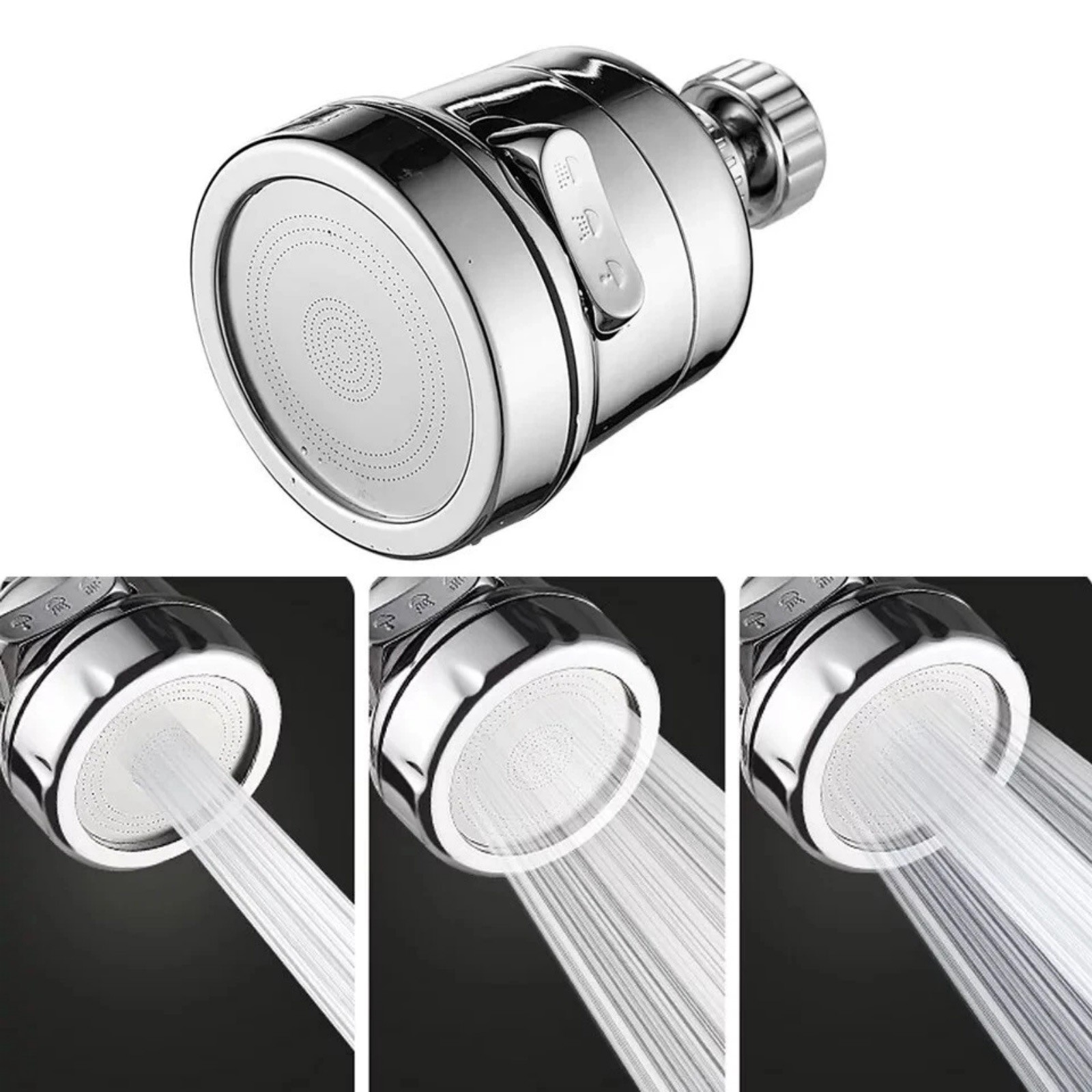 Kitchen Sink Faucet Nozzle 360° Rotating 3 Function Sprayer for Tap Aerator