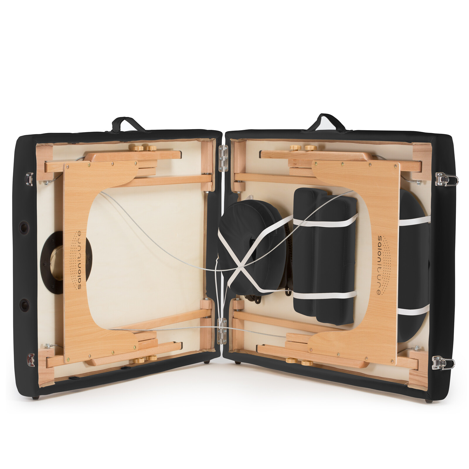 OPEN BOX - Black Portable Massage Table w Carrying Case