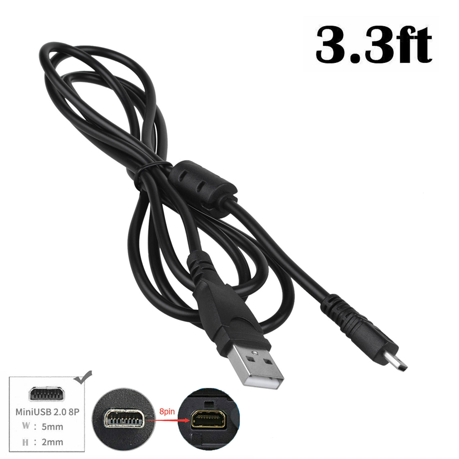 USB Data Sync Cable Cord For Sony Cybershot DSC-W730 DSC-W830 DSC-W710 DSC-S980