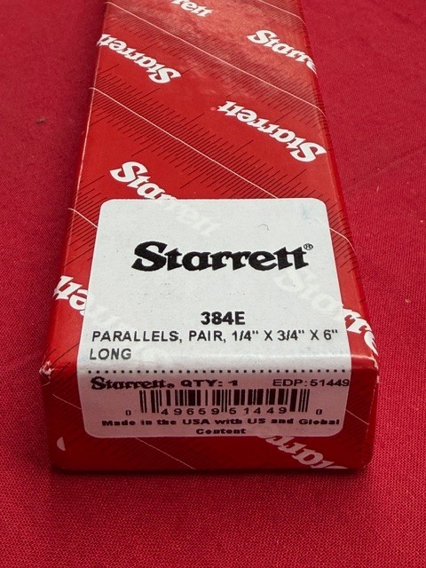 Starrett 384E Steel Parallel 6" Length, 1/4" Thickness, 3/4" Width