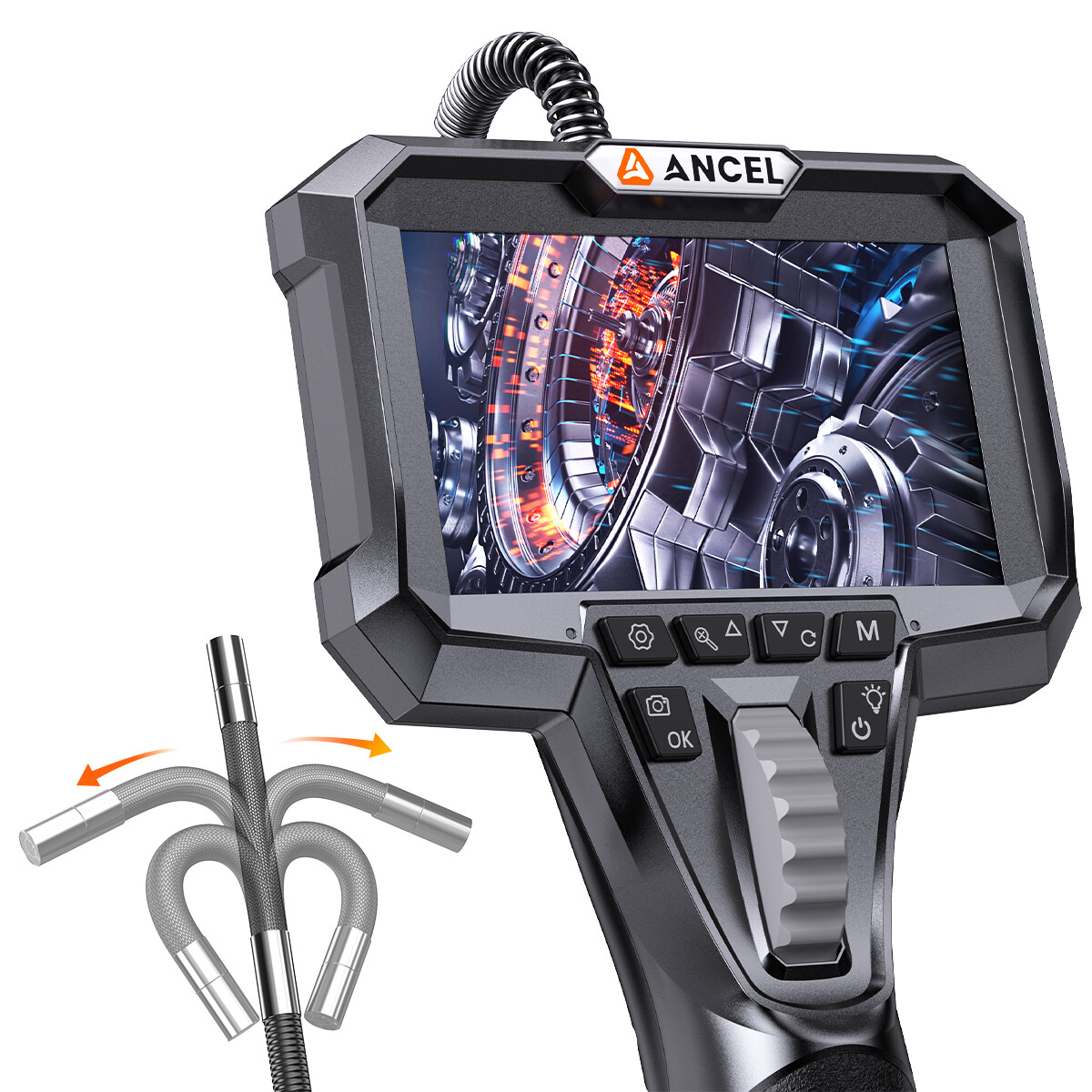 210° 3.9MM Hose Inspection Endoscope Camera with Light 4.3inch Borescope Camera