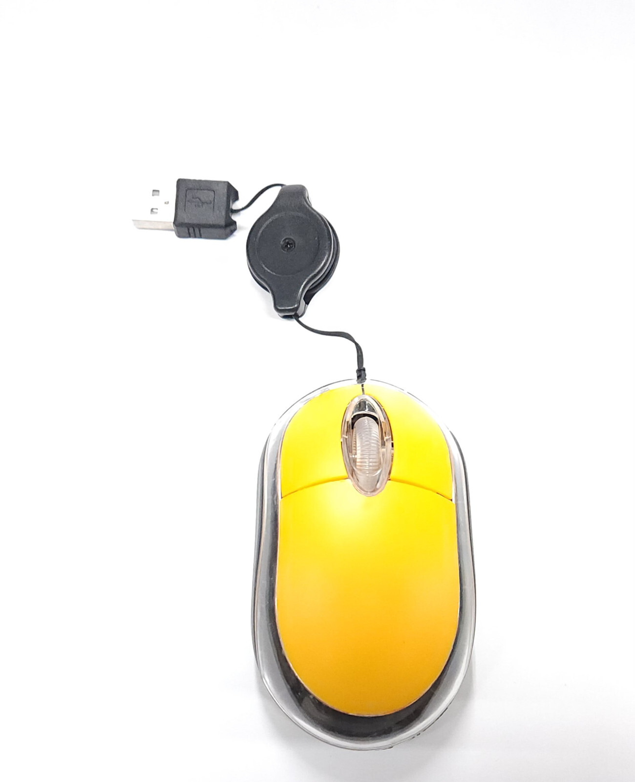 New Ultra Compact Retractable Cable USB Optical Mouse with Blue Led For CCTV DVR