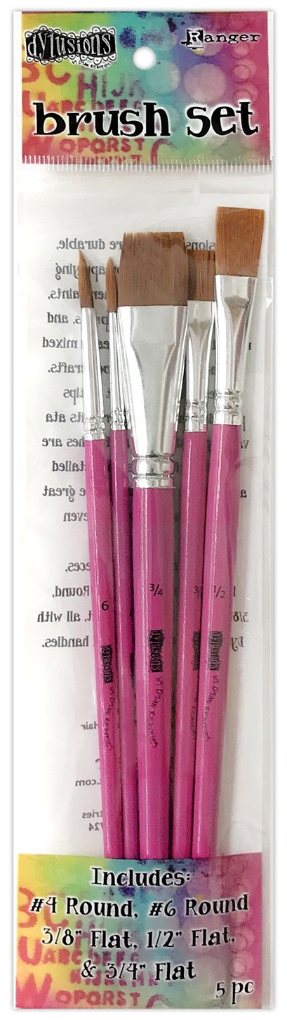 Dyan Reaveley's Dylusions Brush Set 5/Pkg (Pack of 1)