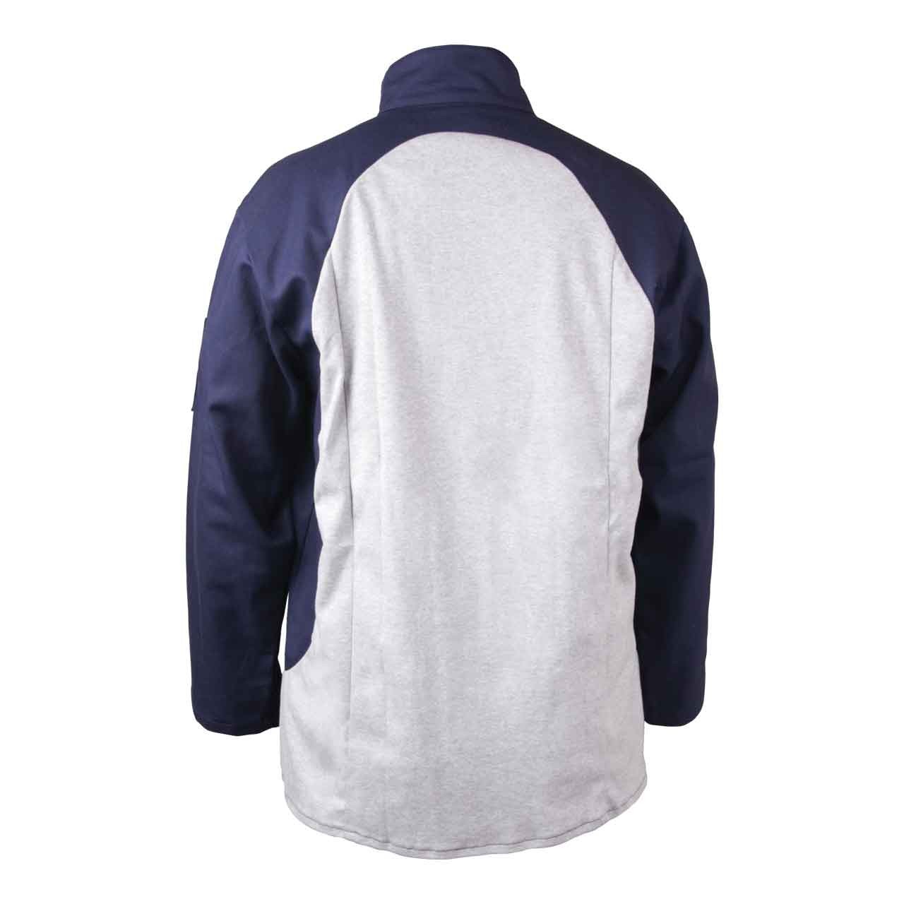 Black Stallion JF1625-NG Stretch-Back FR Cotton Welding Jacket Navy/Gray Large