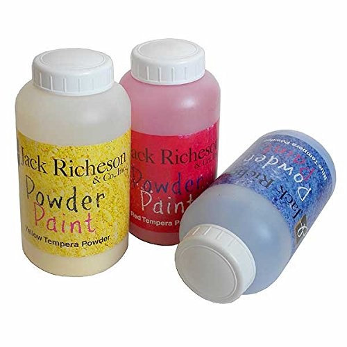 Jack Richeson Tempera Powder Paint - Set of 3 3 Count (Pack 1), Blue,Red