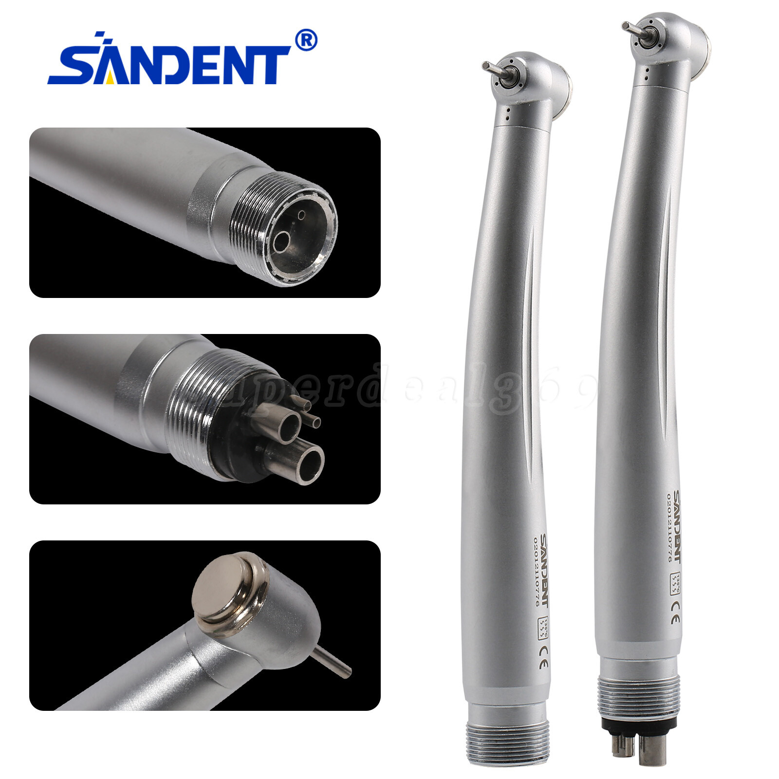 SANDENT Dental High Speed Push Button Handpiece 2Hole/4Hole fit NSK Air Turbine