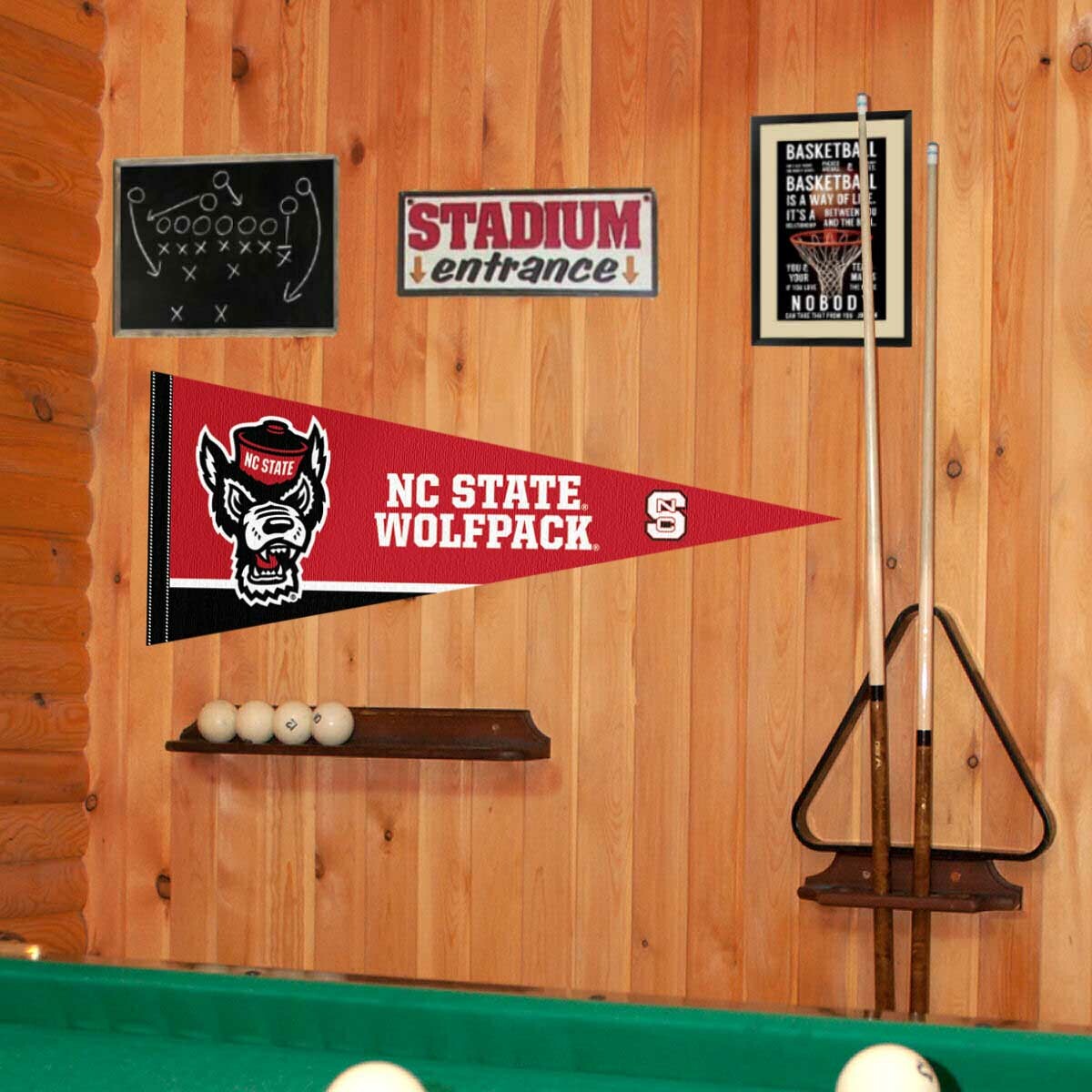 North Carolina NC State Wolfpack 12x30 Felt Pennant
