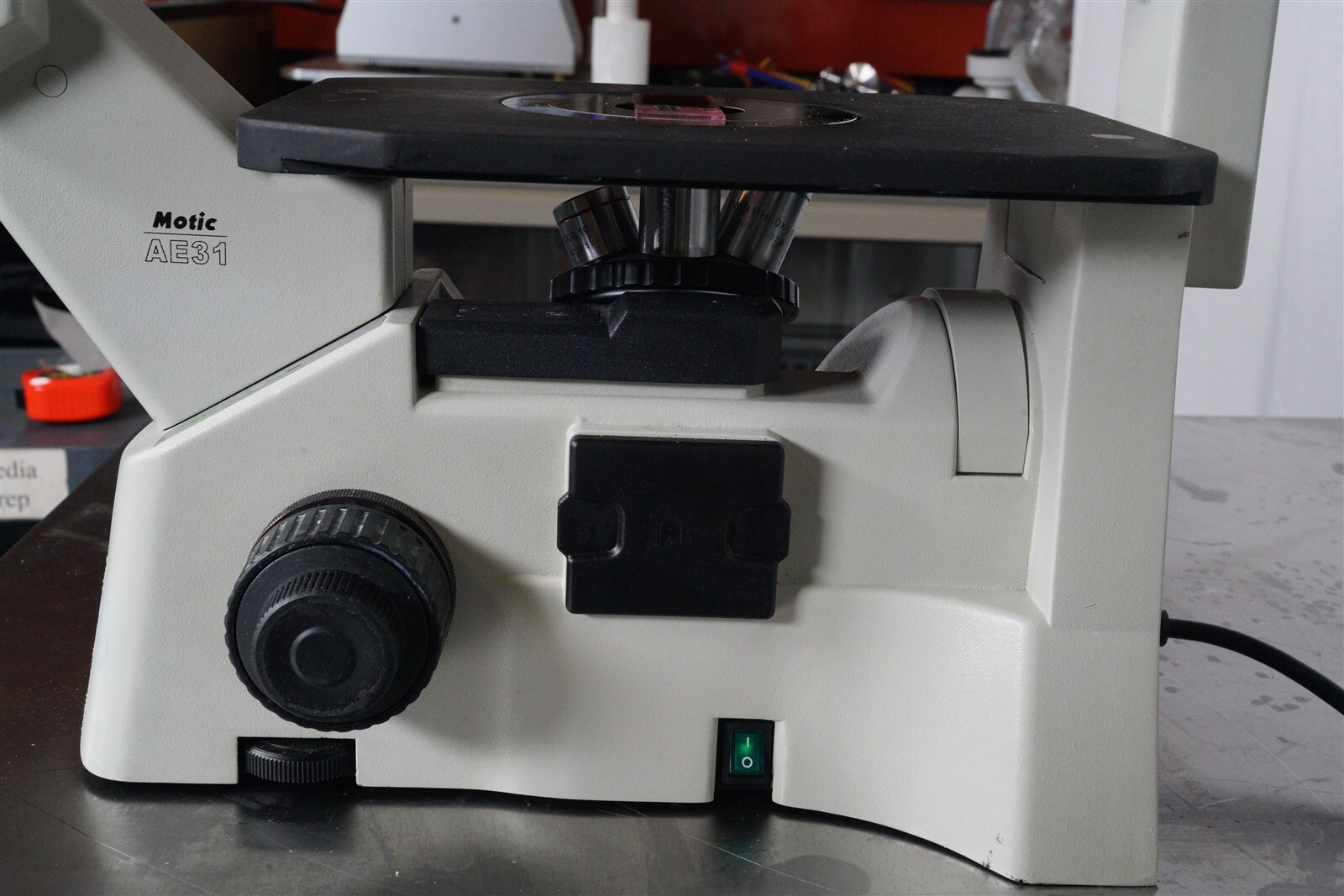 Motic AE31 Inverted Phase Contrast Microscope W 4X, PH 10X, PH 40X Objectives