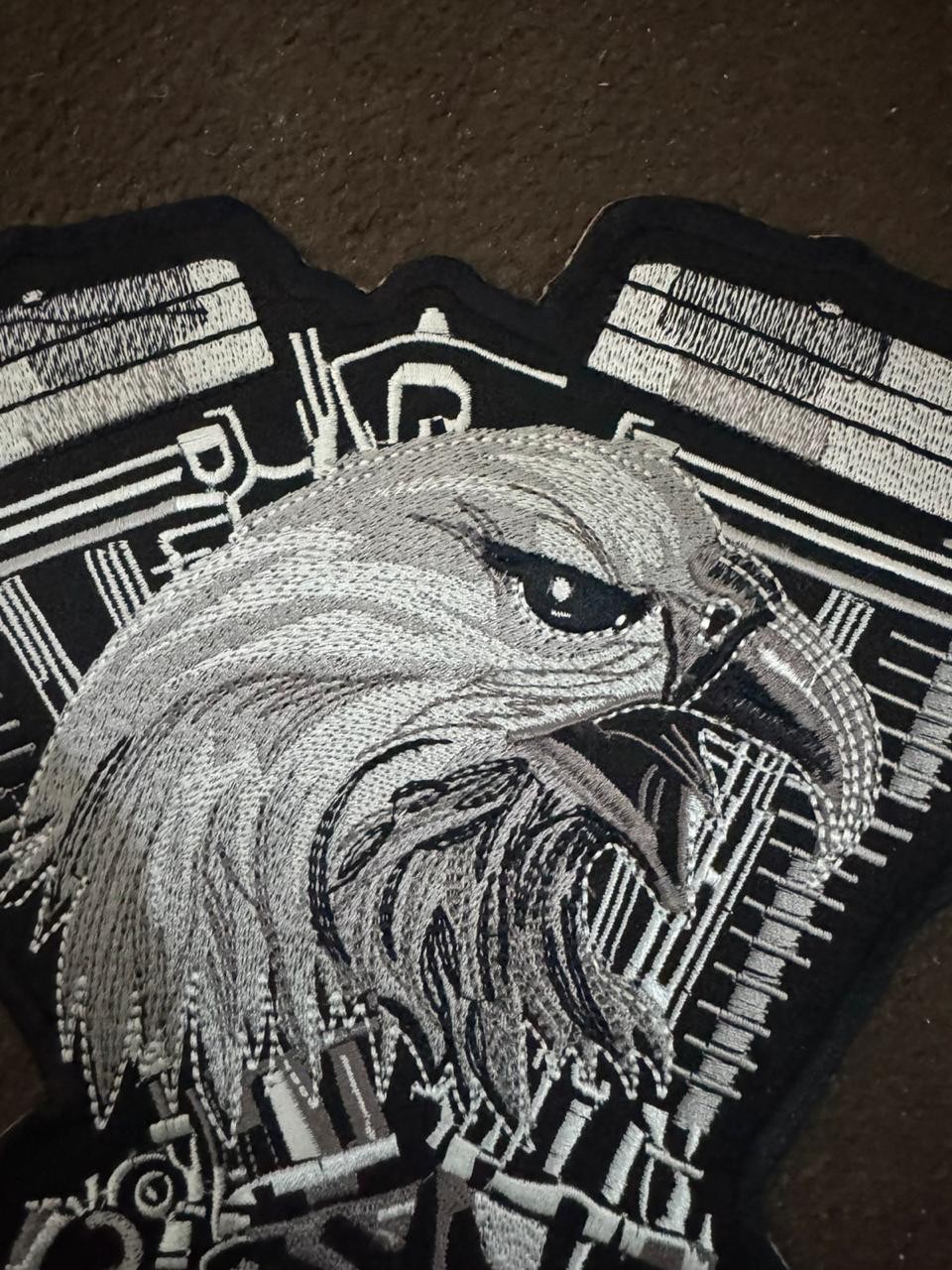 Twin Engine Eagle Biker Patch Large Back Piece Embroidery Iron On Vest Patch