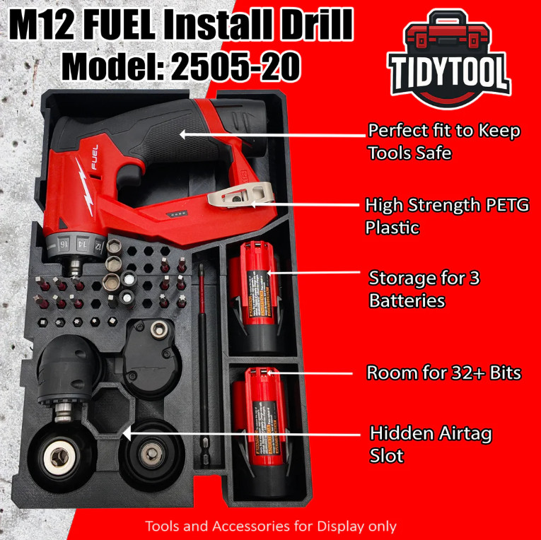 Milwaukee Insert Drawer Liner for M12 FUEL Installation Drill