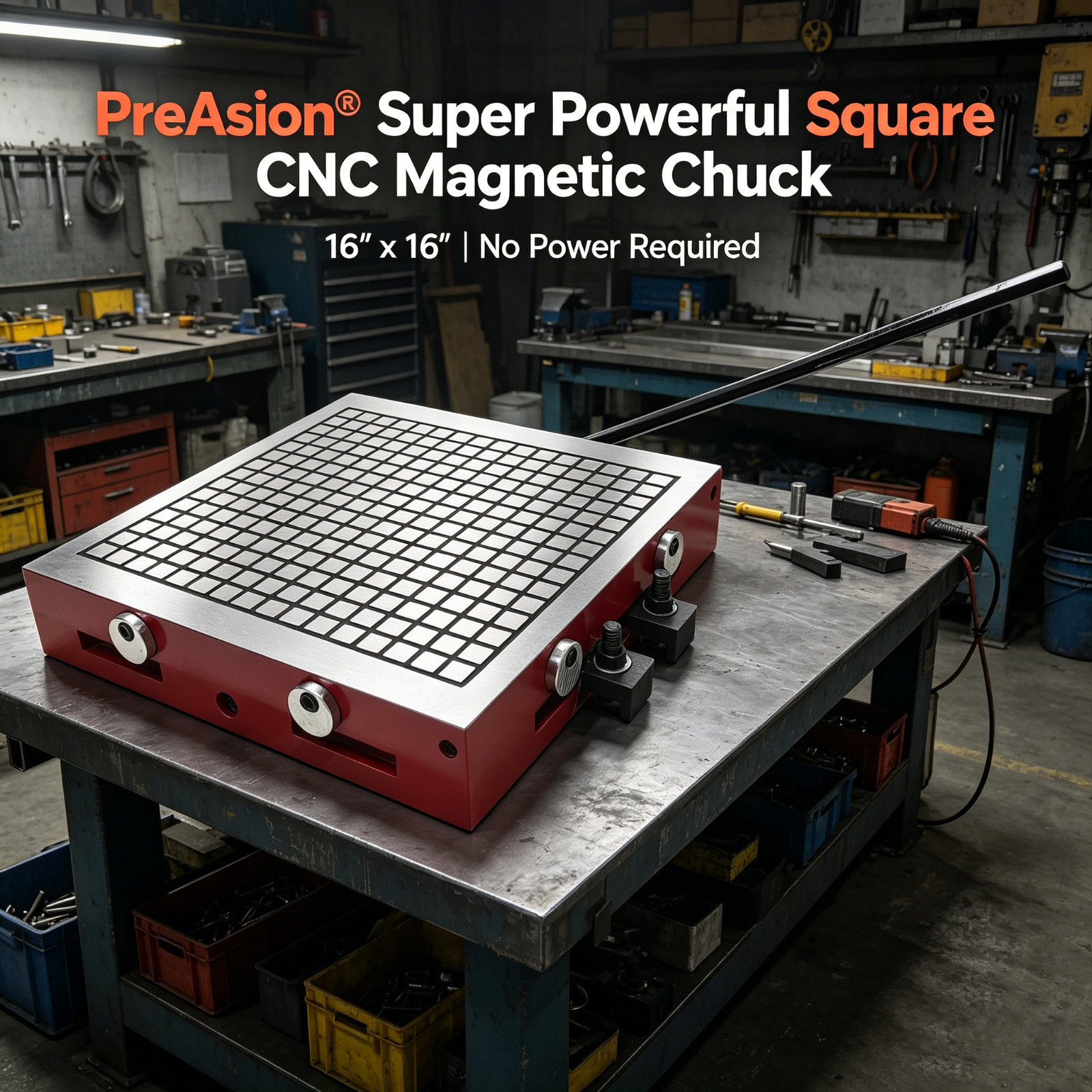 Super Powerful Square CNC Magnetic Chuck 16"*16" for Milling Machining Center US