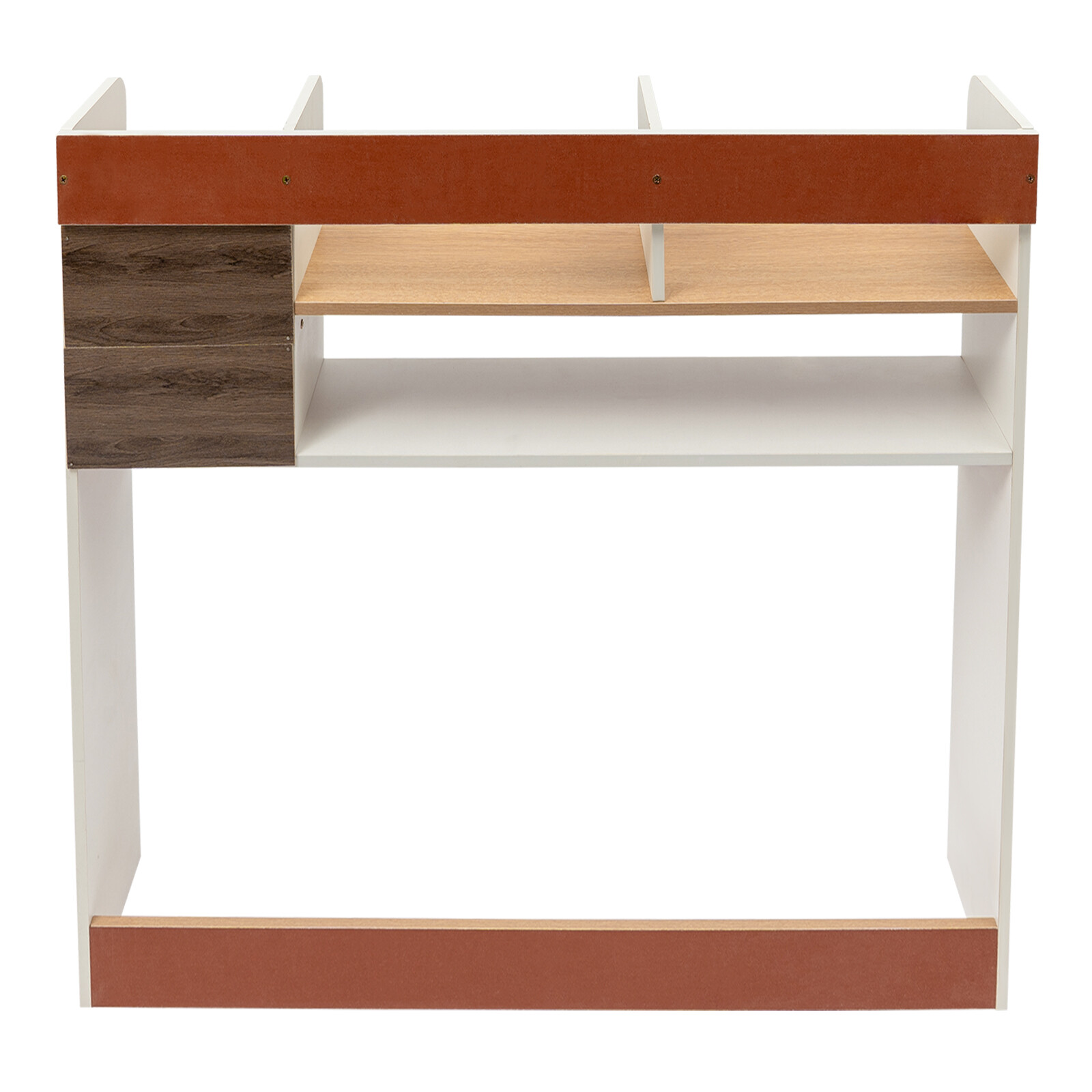 2 Tiers Desktop Bookshelf Office Dorm Desk Organiser Storage Shelf Display Rack