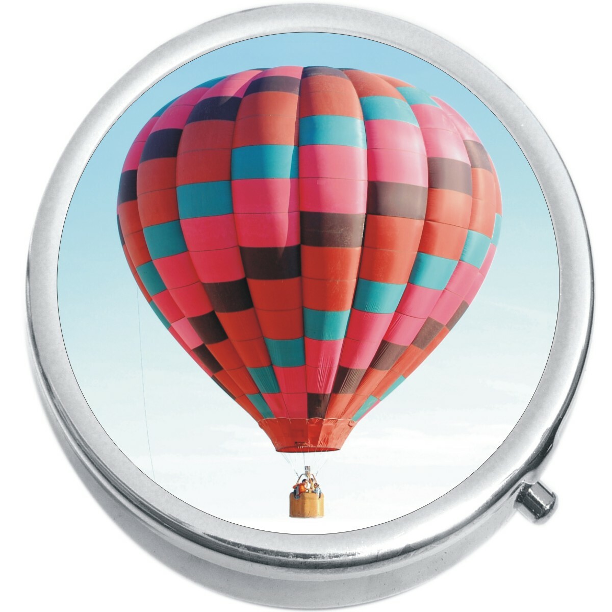 Hot Air Balloon Medicine Vitamin Compact Pill Box
