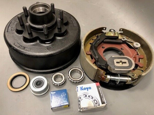 8K Brake Drum & right Brake w/seal, cap, bearings replaces 008-285-08,k23-435-00